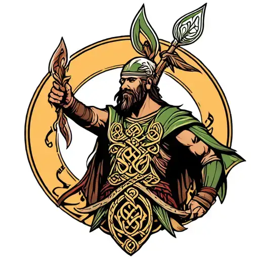 Celtic warrior tattoo design idea