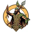 Celtic warrior tattoo design idea