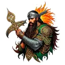 Celtic warrior tattoo design idea