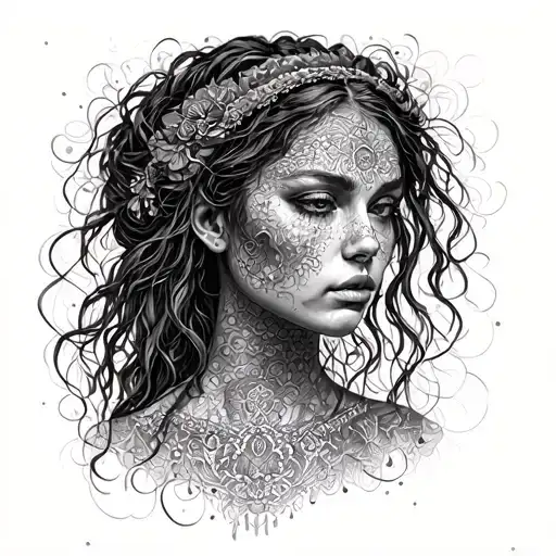 female entire slave tattoo design idea