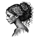 female entire slave tattoo design idea