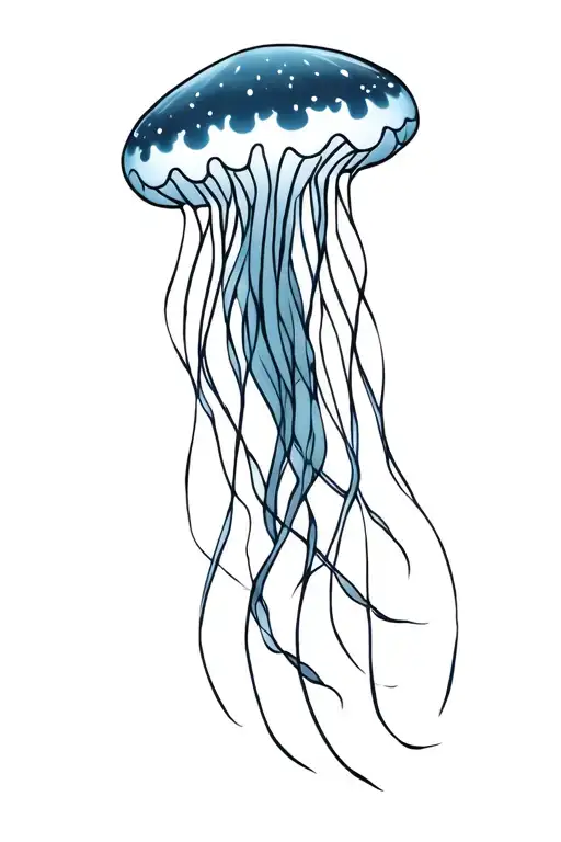 🪼 jelly fish outline tattoo tattoo design idea