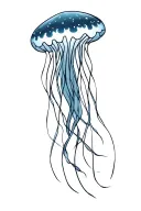 🪼 jelly fish outline tattoo tattoo design idea