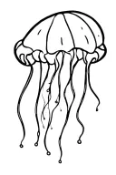 🪼 jelly fish outline tattoo tattoo design idea