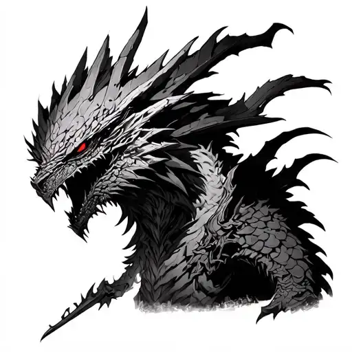 monster hunter x berserk tattoo design idea