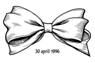 "30 april 1996" bow tattoo design idea
