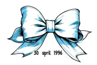 "30 april 1996" bow tattoo design idea