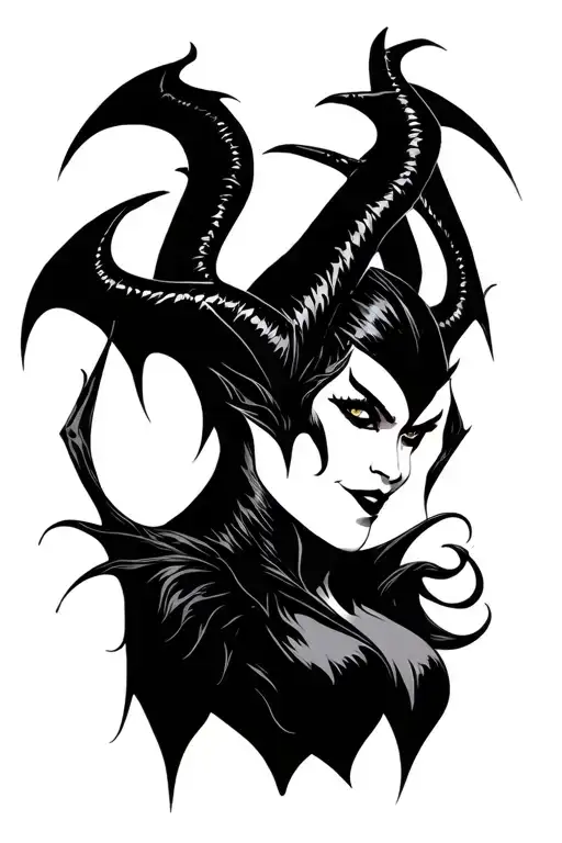 Maleficent tattoo design idea