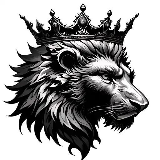 Rajput phoenix lion crown prince tattoo design idea