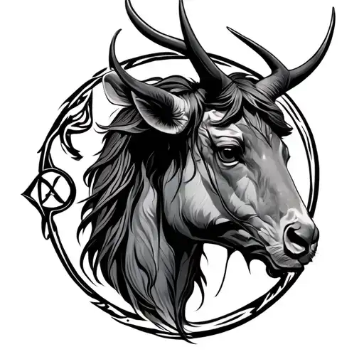 Sagittarius libra taurus zodiac sign tattoo design idea