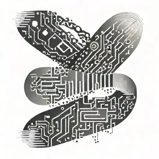 Design a tattoo of a binary code sleeve wrapping around the arm, with hidden messages related to electrical engineering and IT tattoo design idea