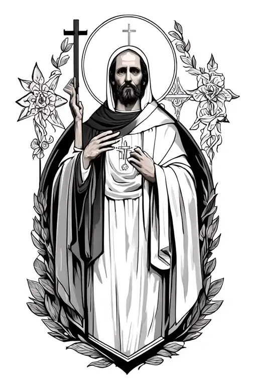 Catholic tattoo design idea