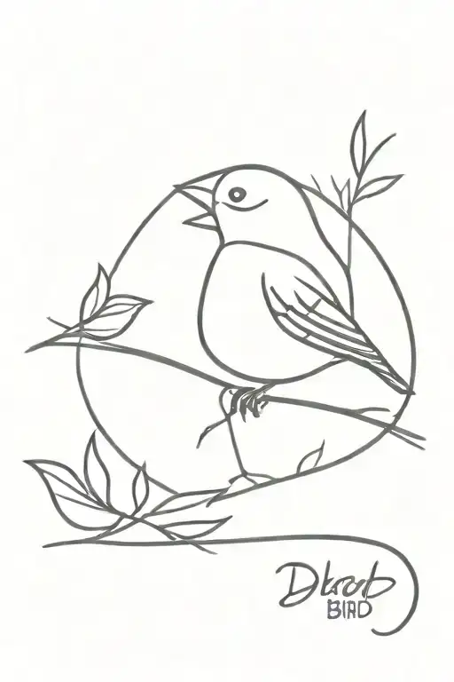 black bird. heart beat line. love you dad. 4/4/51-9/6/23 tattoo design idea