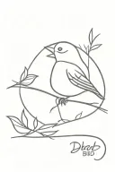 black bird. heart beat line. love you dad. 4/4/51-9/6/23 tattoo design idea