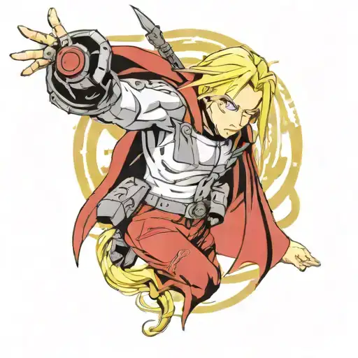 edward elric full metal alchemist tattoo design idea