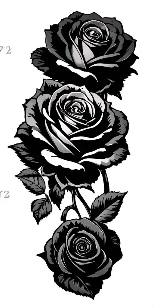 roses 1972  playing cards guns tattoo design idea