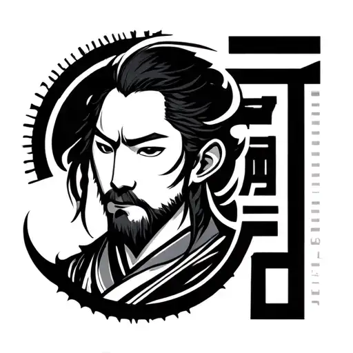 traditional korean stamp that has hints of League of Legends theme  tattoo design idea