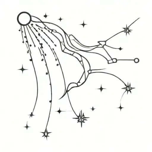 meteor shower tattoo design idea