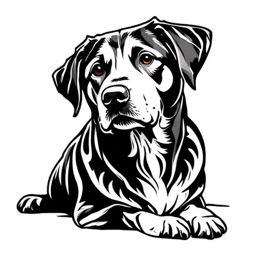 Labrador tattoo design idea