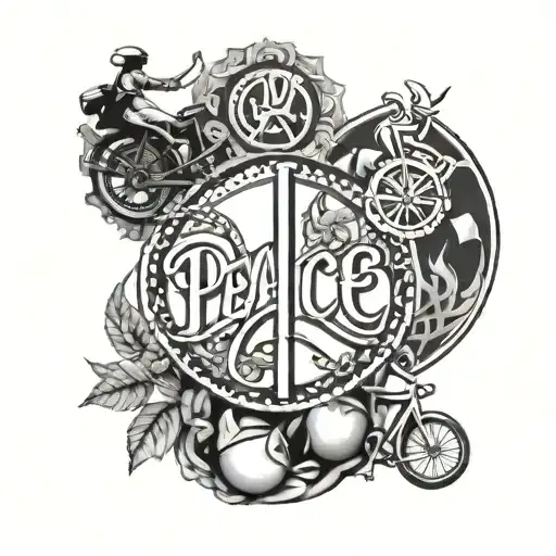 peace, food,bike,yoga,tamil alphabet,malayalam alphabet tattoo design idea