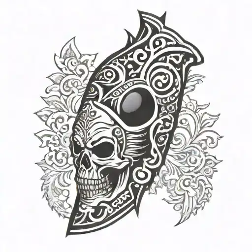 Ornamental shoulder male tattoo fallout new vegas game themed tattoo design idea