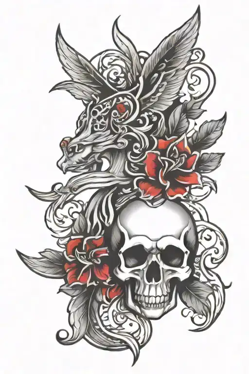LOYALTY TATTOO WITH THE L's RED  tattoo design idea