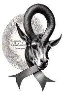 in memory of dad capricorn,  fuck cancer tattoo design idea