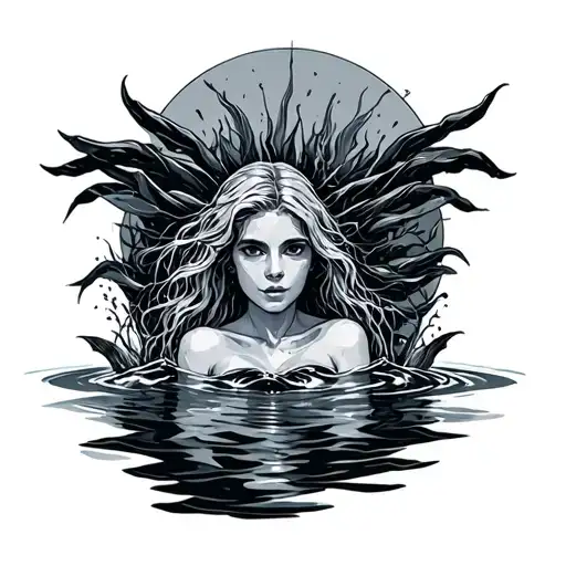not all those who wander are lost souls swimming tattoo design idea