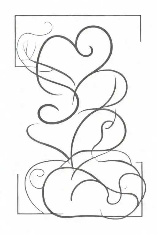 the letter s and m are like a heart and between them is written FOREVER tattoo design idea