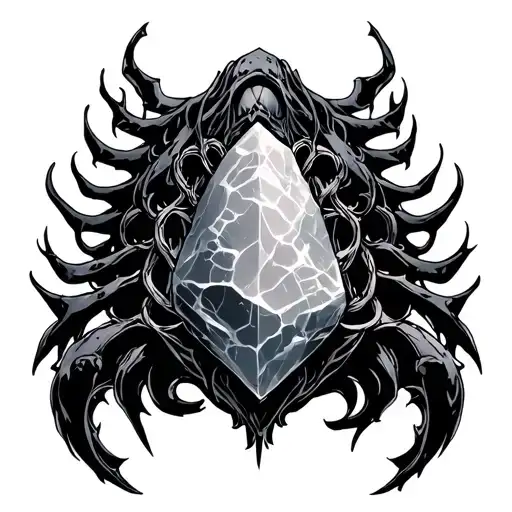 uroboros with a philosophical stone surrounded tattoo design idea