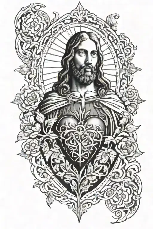 consecration in the sacred heart of Jesus Christ tattoo design idea