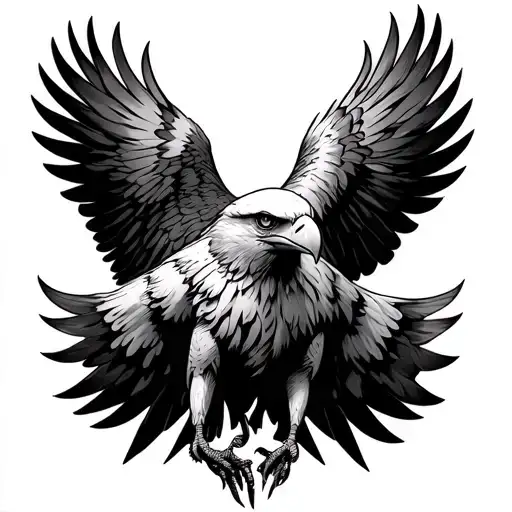 soaring eagle tattoo design idea
