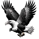 soaring eagle tattoo design idea