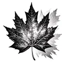canada maple leaf on the neck tattoo design idea