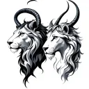 Leo Capricorn and virgo tattoo design idea