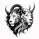 Leo Capricorn and virgo tattoo design idea