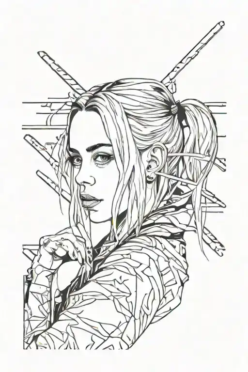 billie eilish six feet tattoo design idea