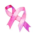 breast cancer ribbon and thyroid cancer tattoo design idea