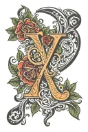 initials of "AH" tattoo design idea