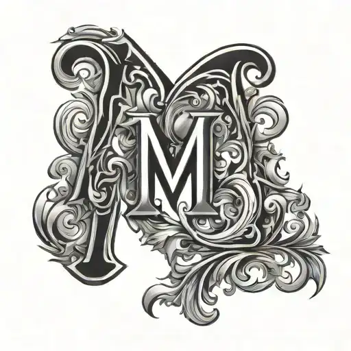 the letter M; minimalistic and manly tattoo. more minimalistic. way more. tattoo design idea