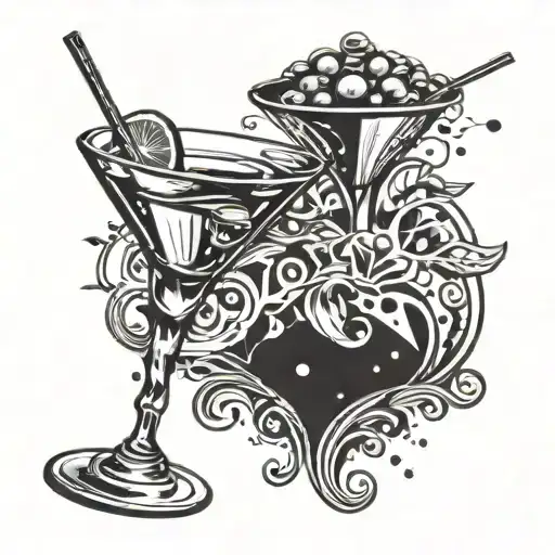 dirty martini tattoo design idea