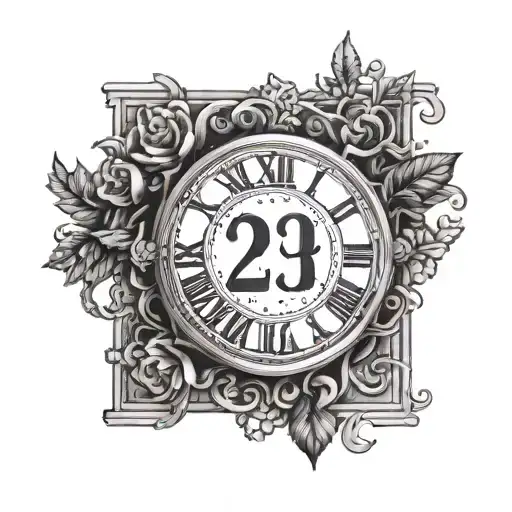 August 30 2024 in roman numerals tattoo design idea