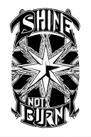 "I shine, not burn." North Star with quad Gaelic pattern emitting from it offset on a 45deg angle Shaded and with depth tattoo design idea