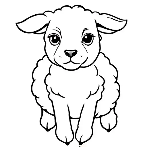 puppy lamb tattoo design idea