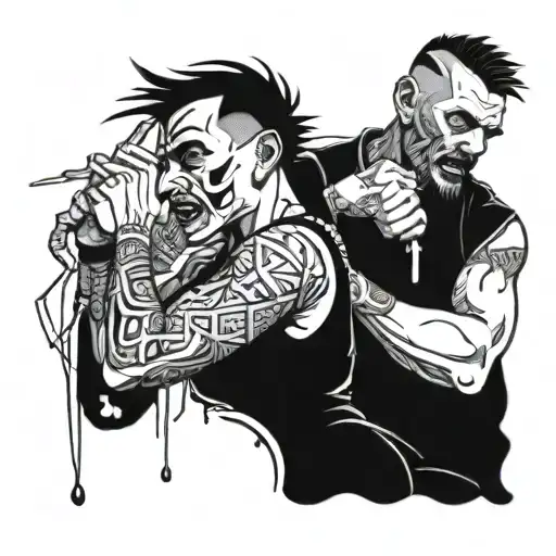 crazy guys 22 tattoo design idea