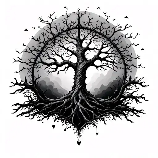 Dead Tree Of Life tattoo design idea