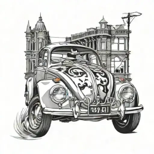 Volkswagen Beetle tattoo design idea