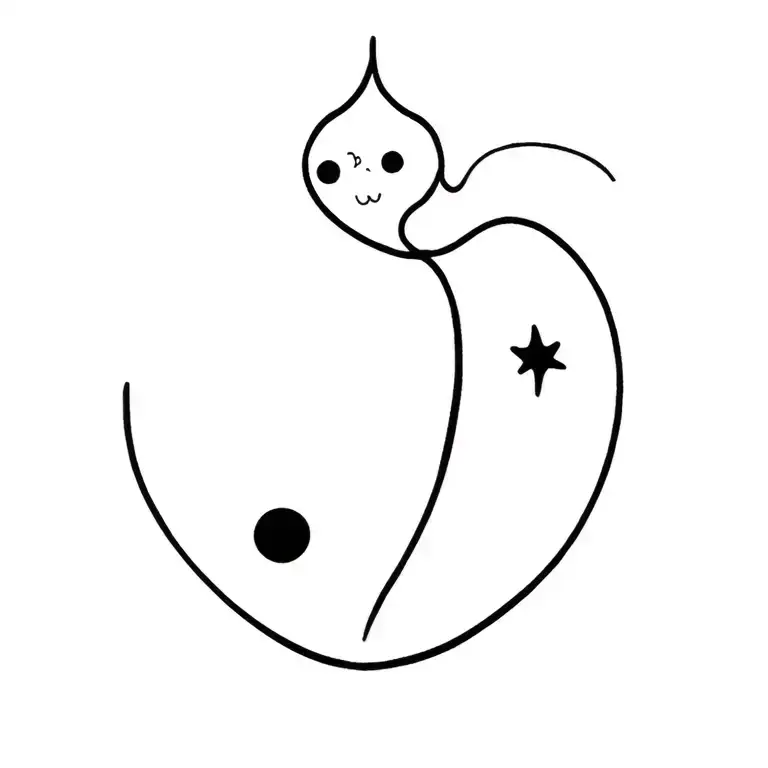 semicolon, calcifer and soot sprite tattoo design idea