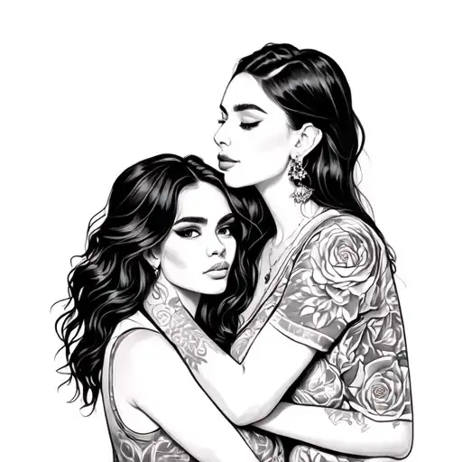 Lesbian Couple tattoo design idea