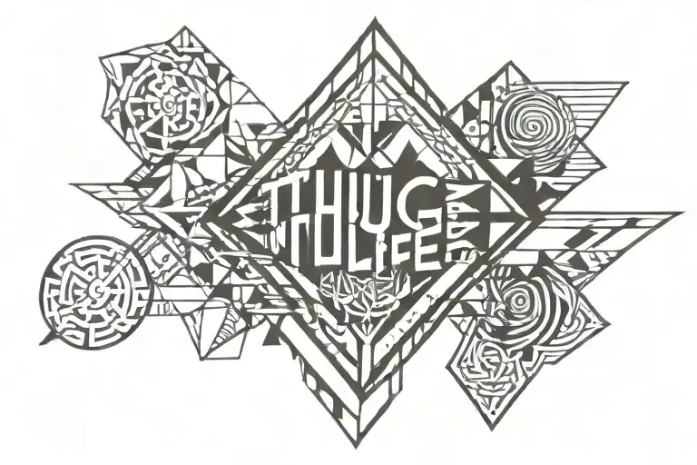 thug life tattoo tattoo design idea